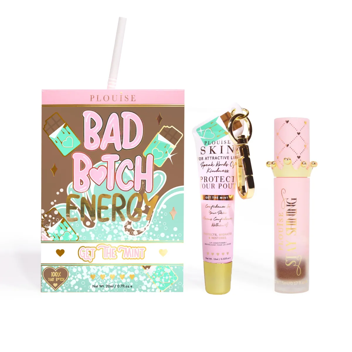 P. Louise P.Louise Bad Bitch Energy Lip Duo- Lip Oil|Lip Conditioner