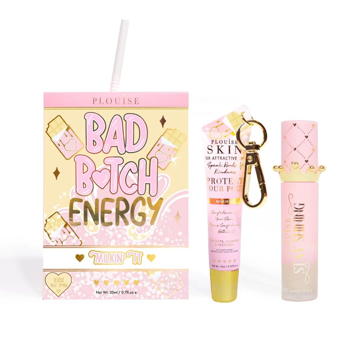 P. Louise P.Louise Bad Bitch Energy Lip Duo- Lip Oil|Lip Conditioner