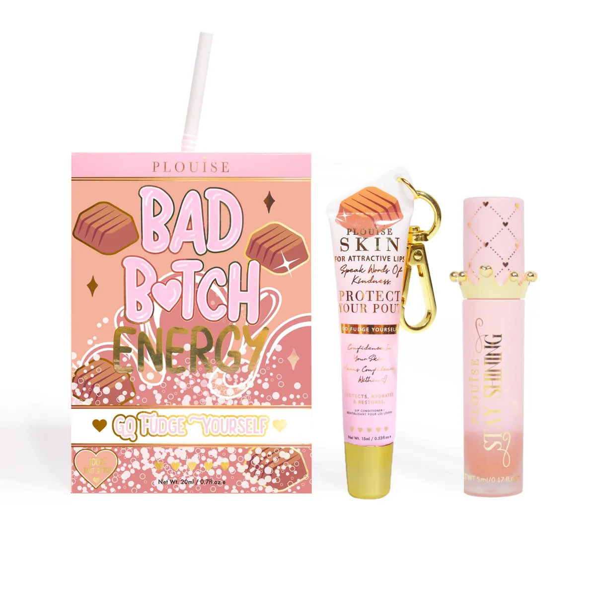 P. Louise P.Louise Bad Bitch Energy Lip Duo- Lip Oil|Lip Conditioner