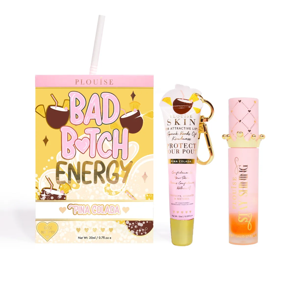 P. Louise P.Louise Bad Bitch Energy Lip Duo- Lip Oil|Lip Conditioner