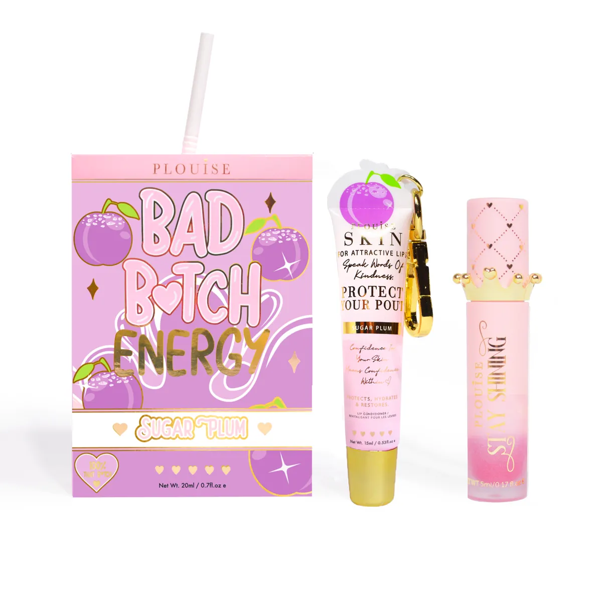 P. Louise P.Louise Bad Bitch Energy Lip Duo- Lip Oil|Lip Conditioner