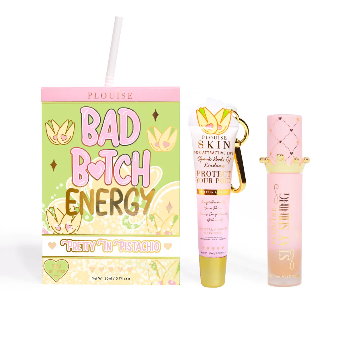 P. Louise P.Louise Bad Bitch Energy Lip Duo- Lip Oil|Lip Conditioner