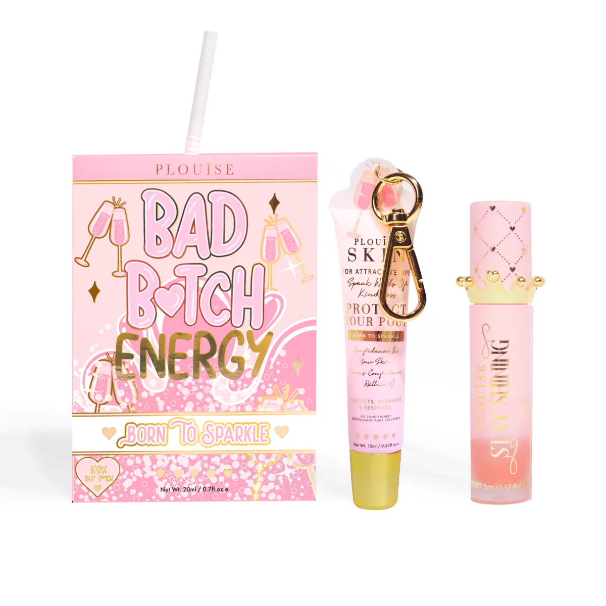 P. Louise P.Louise Bad Bitch Energy Lip Duo- Lip Oil|Lip Conditioner