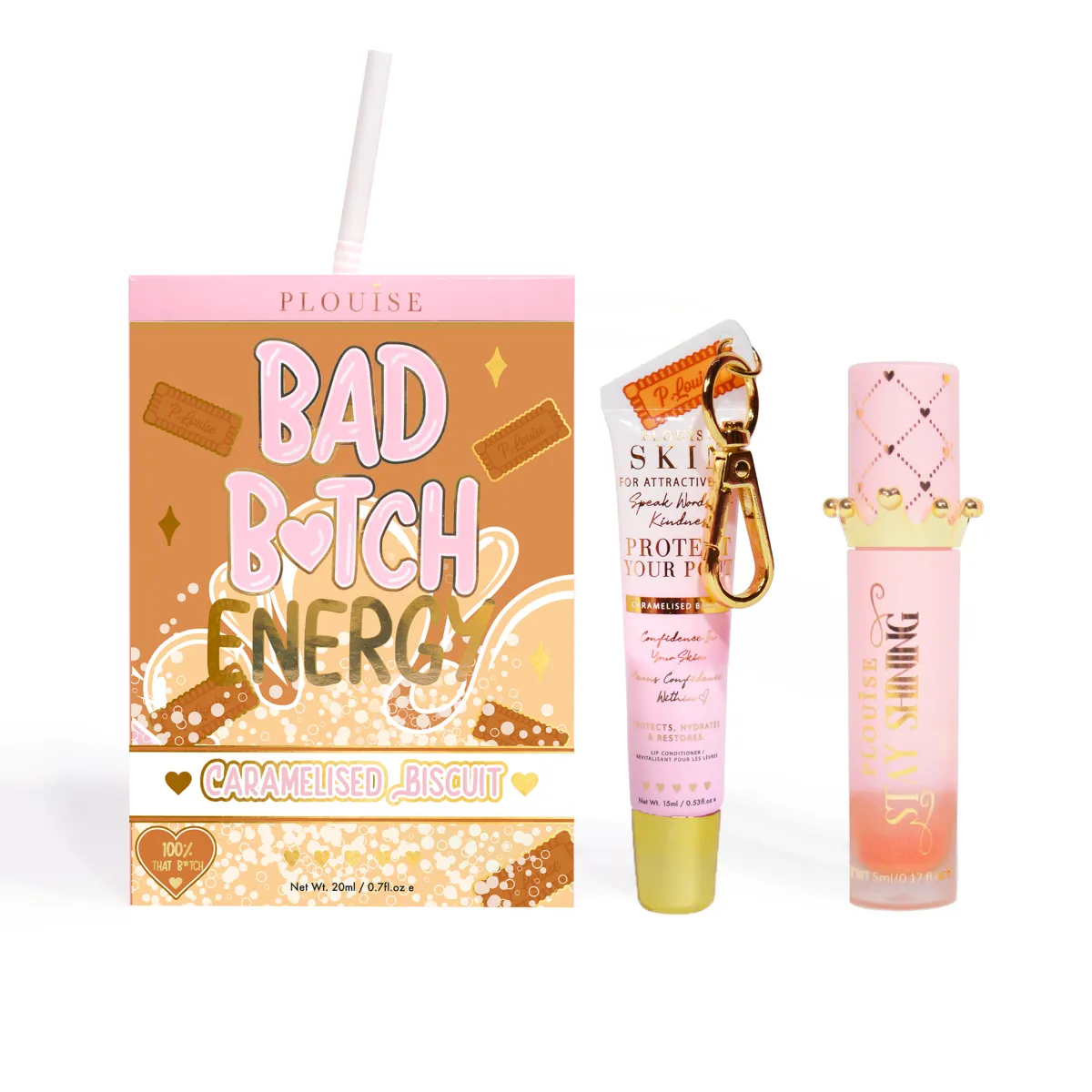 P. Louise P.Louise Bad Bitch Energy Lip Duo- Lip Oil|Lip Conditioner
